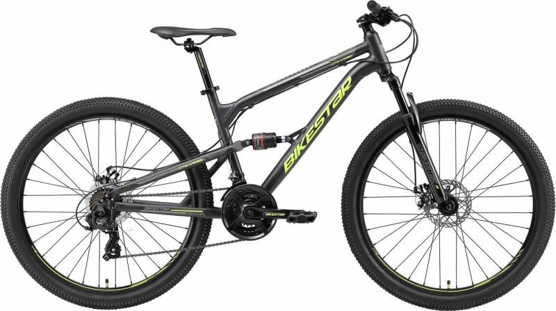 Bikestar Mountainbike, 21 Gang Shimano RD-TY300 Schaltwerk, Kettenschaltung, für Damen und Herren, Kettenschaltung Bikestar Mountainbike, 21 Gang Shimano RD-TY300 Schaltwerk, Kettenschaltung, für Damen und Herren, Kettenschaltung von Bikestar