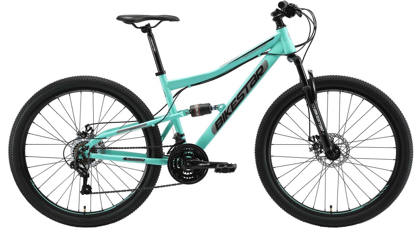 Bikestar Mountainbike, 21 Gang Shimano RD-TY300 Schaltwerk, Kettenschaltung von Bikestar