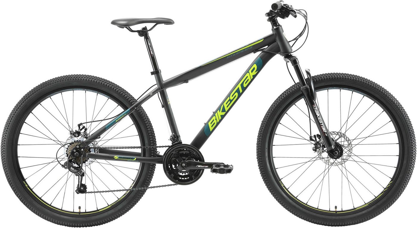 Bikestar Mountainbike, 21 Gang Shimano RD-TY300 Schaltwerk, Kettenschaltung von Bikestar