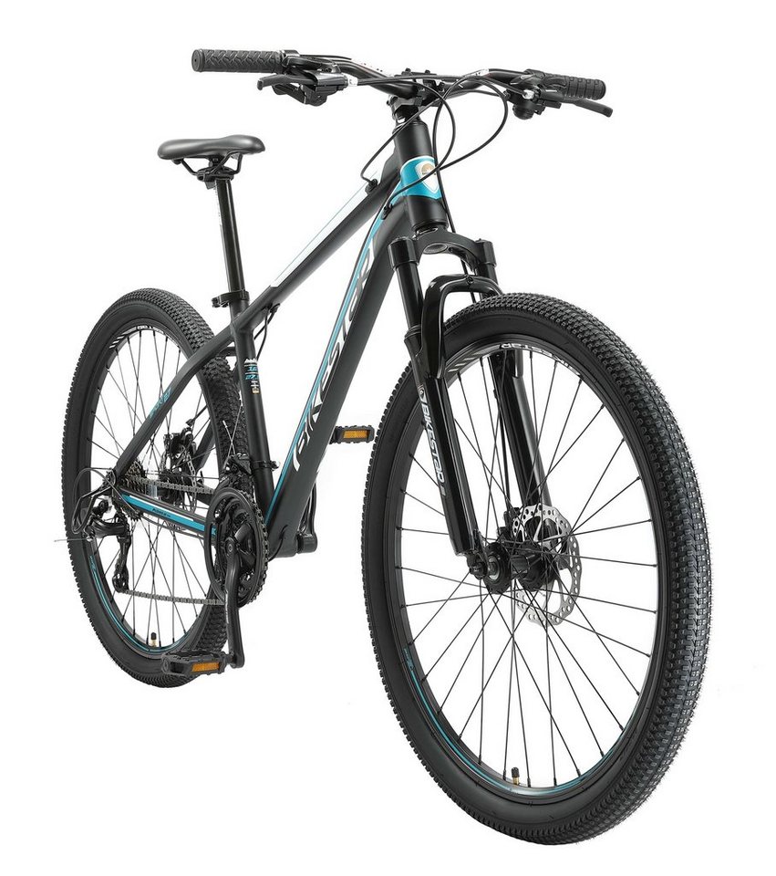 Bikestar Mountainbike 27.5 Zoll, ab 155 cm, Aluminium, Damen, Herren, 21 Gang Shimano Tourney RD-TY300 Schaltwerk, Kettenschaltung, Scheibenbremse, Rahmen 40.5 cm, Hardtail von Bikestar