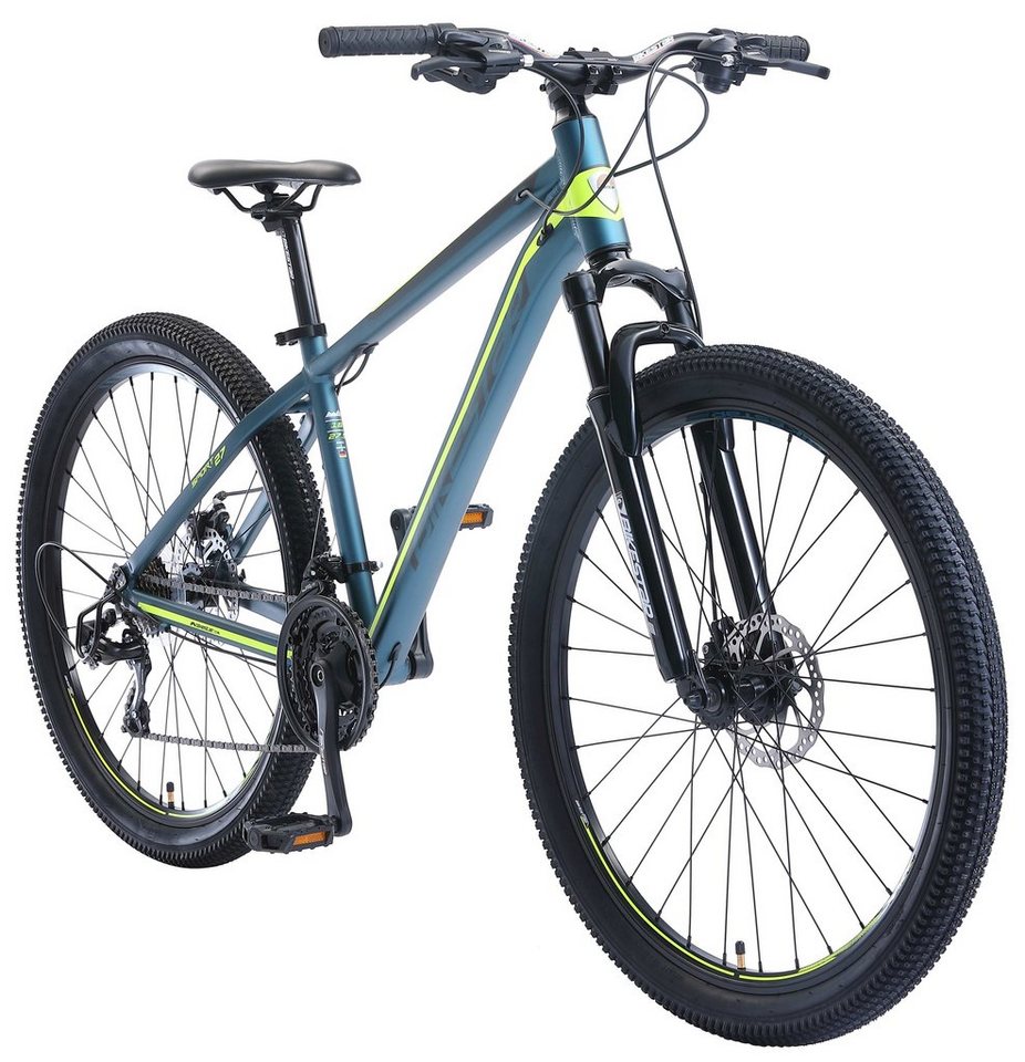 Bikestar Mountainbike 27.5 Zoll, ab 155 cm, Aluminium, Damen, Herren, 21 Gang Shimano Tourney RD-TY300 Schaltwerk, Kettenschaltung, Scheibenbremse, Rahmen 40.5 cm, Hardtail von Bikestar