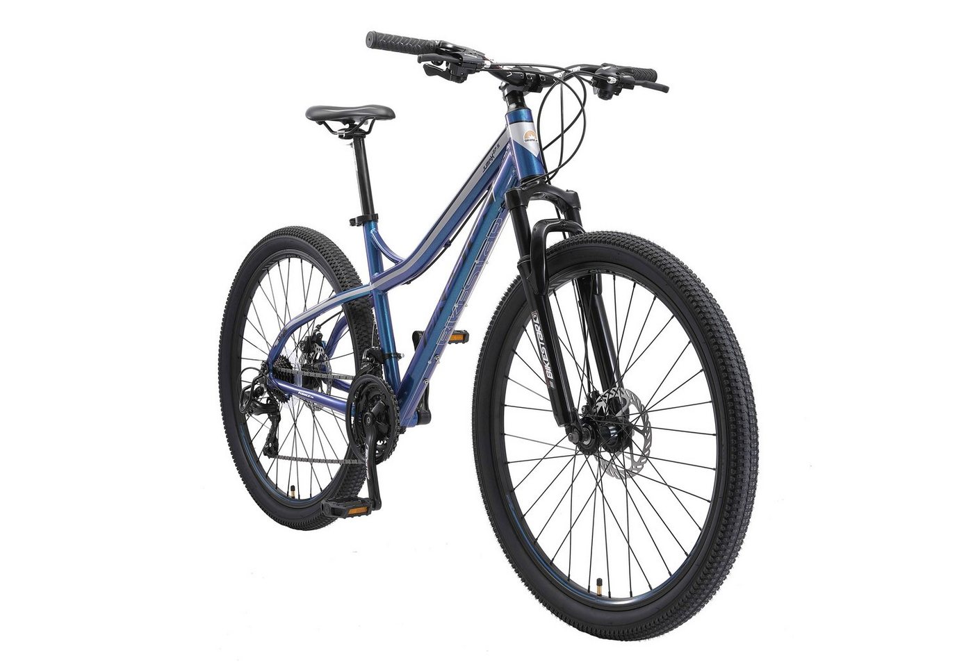 Bikestar Mountainbike 27.5 Zoll, ab 160 cm, Aluminium, Damen, Herren, 21 Gang Shimano Tourney RD-TY300 Schaltwerk, Kettenschaltung, Scheibenbremse, Rahmen 43.2 cm, Hardtail von Bikestar