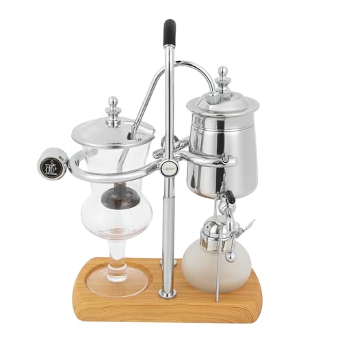 Biknltio Manuelle Siphon-Kaffeemaschine aus Edelstahl mit Wasserhahn von Biknltio
