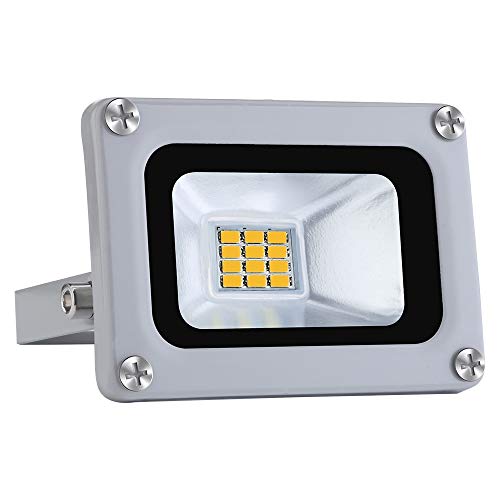 10W Kaltes Weiß LED Strahler, 12V Superhell LED Fluter Flutlicht Außenstrahler, IP65 Wasserfest 6000K Tageslichtweiß, Ideale Wandleuchte Außenbeleuchtung für Garten, Garage, Hotel [Energieklasse A+] von Bikuer