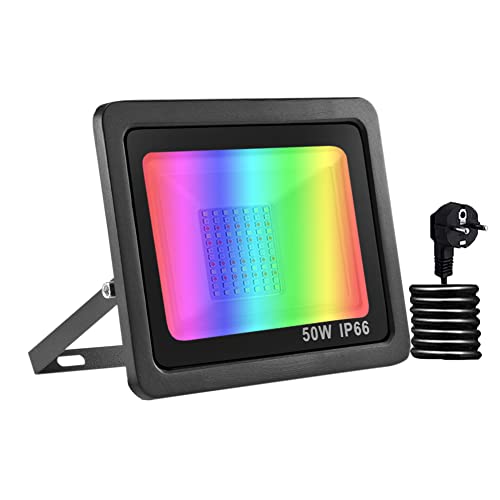 Bikuer RGB LED Strahler 50W Fluter Außen Strahler 16 million Farben und 20 Modi Smart LED Flutlichtstrahler, IP68 Außenstrahler Wasserdicht LED Flutlicht, Garten Stimmungslichter Bikuer RGB LED Strahler 50W Fluter Außen Strahler 16 million Farben und 20 Modi Smart LED Flutlichtstrahler, IP68 Außenstrahler Wasserdicht LED Flutlicht, Garten Stimmungslichter von Bikuer