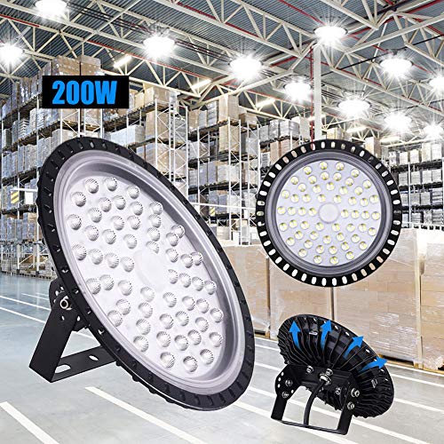 LED Industrielampe, 200W LED Hallenleuchte Industrial Hallenbeleuchtung Werkstattbeleuchtung Kronleuchter, Abstrahlwinkel 120°, Deutsches optisches PC Objektiv LED Industrielampe, 200W LED Hallenleuchte Industrial Hallenbeleuchtung Werkstattbeleuchtung Kronleuchter, Abstrahlwinkel 120°, Deutsches optisches PC Objektiv von Bikuer