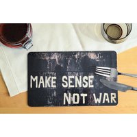Make Sense Not War - Frühstücksbrettchen Fotografie Brettchen Aus Melamin, Spülmaschinenfest, Schneidebrett 14 X 23 cm Make Sense Not War - Frühstücksbrettchen Fotografie Brettchen Aus Melamin, Spülmaschinenfest, Schneidebrett 14 X 23 cm von BildArt