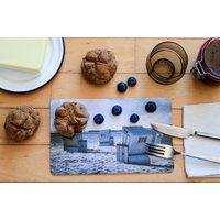 Sylt Strandkörbe Frühstücksbrettchen Fotografie Brettchen Aus Melamin, Spülmaschinenfest, Schneidebrett 14 X 23 cm von BildArt