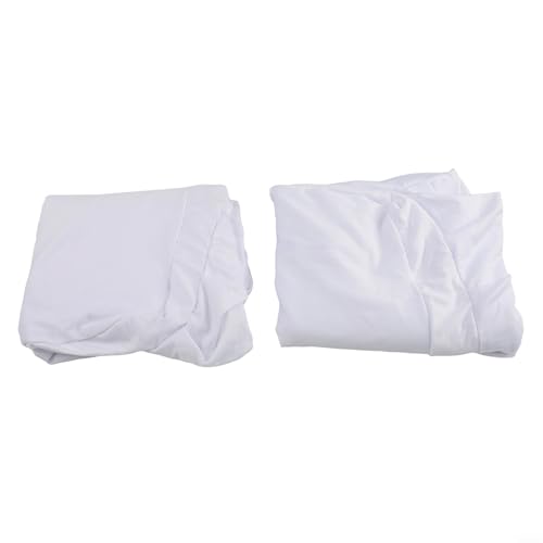 12-teiliges Spandex-Stuhlhussen-Set mit elegantem Oxford-Rock für Bankett und Veranstaltungen, Falten-Komfort (weiß) von BildeeMait