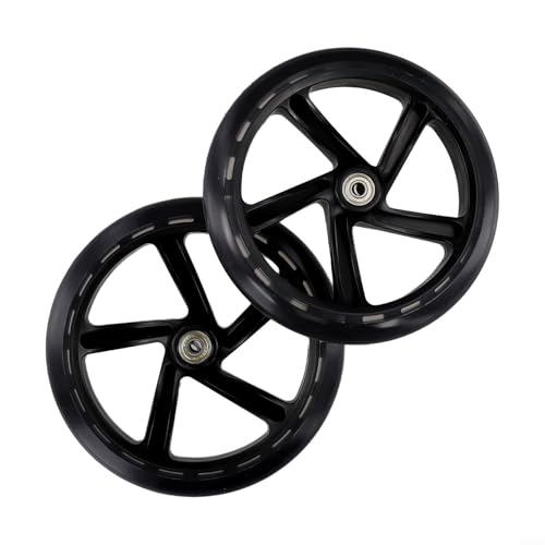 2-teiliges Roller-Set für Trolleys, Rollstühle und Rollschuhe, PU-Material (200 mm x 40 mm lichtdurchlässig) von BildeeMait