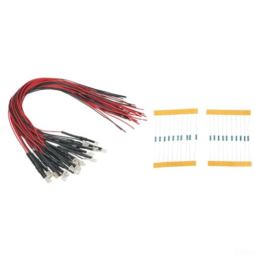 20 Stück 3 mm warmweißes LED-Licht-Set für Modelleisenbahn und Puppenhaus, Spannung 12 V ~ 18 V, hervorragende gleichmäßige Ausleuchtung 20 Stück 3 mm warmweißes LED-Licht-Set für Modelleisenbahn und Puppenhaus, Spannung 12 V ~ 18 V, hervorragende gleichmäßige Ausleuchtung von BildeeMait