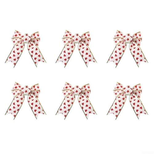 6/7 Stück Weihnachtsschleifen für Kranz, Weihnachtskranz Schleife doppellagige Schneeflocke Schleife Band Winter Weihnachtsbaum Handwerk Schleifen Ornamente für Haustür Neujahr Weihnachten Party von BildeeMait