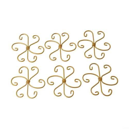 6 Stück Pflanzenstielstütze, Pflanzenstützsystem, stark gebaute Eisen-Stützpfähle für Zimmerpflanzen, wiederverwendbarer Kunststoff zum Klettern (Blumenform) von BildeeMait