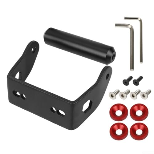Aluminium Elektroroller Lenker-Kit Heckhalterung Montage mit Schraubenschlüssel Schrauben für Scooter-Modifikation schwarz rot, Lenker-Montagezubehör (schwarz und rot) von BildeeMait