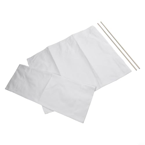 Bequemes und weiches Sitzbezüge-Set, klassisches Design für runde Stangenstühle (weiß) von BildeeMait