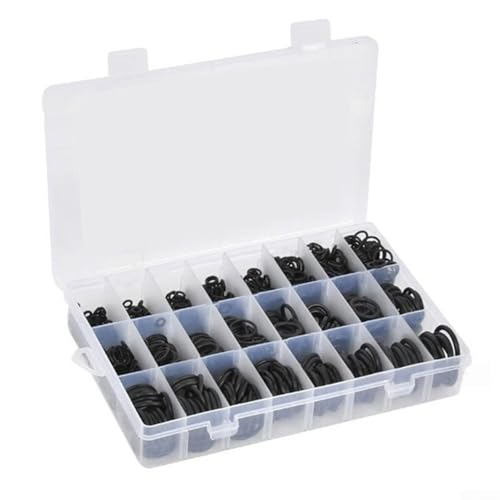 BildeeMait 1200 Stück Gummi-O-Ring-Dichtungsset, 24 Größen, Sortiment für Automobil-Sanitär-Reparatur, Automotor, Motorrad, Boot, Wasserhahn mit Aufbewahrungsbox, schwarze O-Ringe BildeeMait 1200 Stück Gummi-O-Ring-Dichtungsset, 24 Größen, Sortiment für Automobil-Sanitär-Reparatur, Automotor, Motorrad, Boot, Wasserhahn mit Aufbewahrungsbox, schwarze O-Ringe von BildeeMait