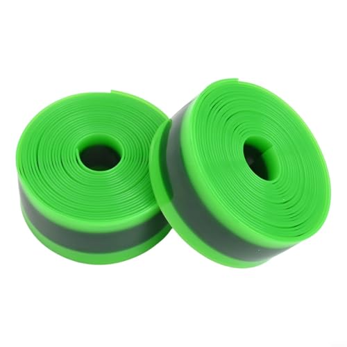 BildeeMait 2 Stück Reifenauskleidung für 29 Zoll / 26/700 C Fahrradreifen, pannensicher, pannensicher, Innenschlauch-Schutzbänder (23 mm x 1,0 mm x 2100 grün) von BildeeMait