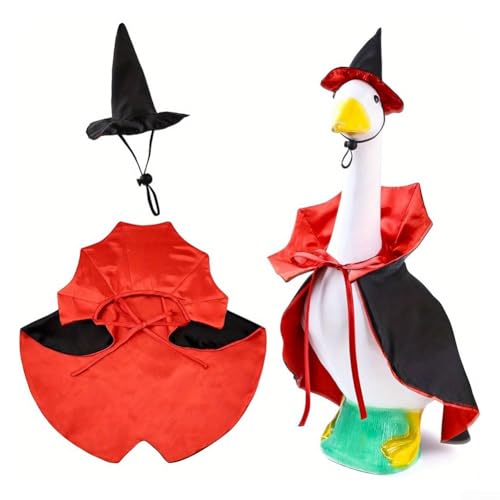 BildeeMait 58.4 cm Rasengans Halloween Hexenkostüm, wetterfester schwarzer und roter Umhang mit sicherem Sitz Hut, lustige Garten Hof Dekoration für Outdoor Gruselsaison Partys BildeeMait 58.4 cm Rasengans Halloween Hexenkostüm, wetterfester schwarzer und roter Umhang mit sicherem Sitz Hut, lustige Garten Hof Dekoration für Outdoor Gruselsaison Partys von BildeeMait