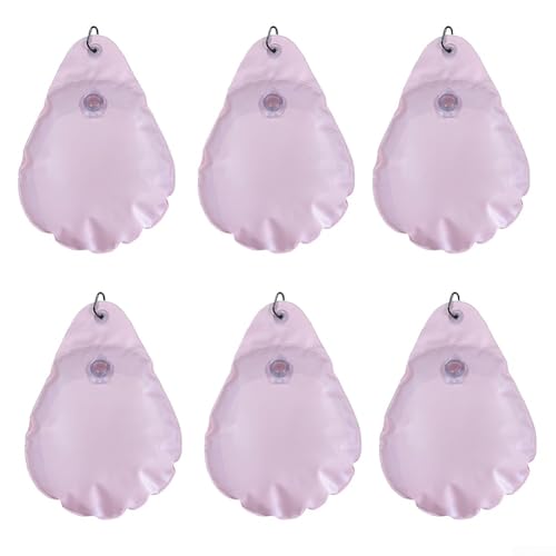 BildeeMait 6 Stück wandmontierte Schwimmbadabdeckungstaschen, reißfeste PVC-Wassergewichte für die Wintersaison, sichert Abdeckungen an Außenpools in verschiedenen Größen und Formen (Rosa) von BildeeMait