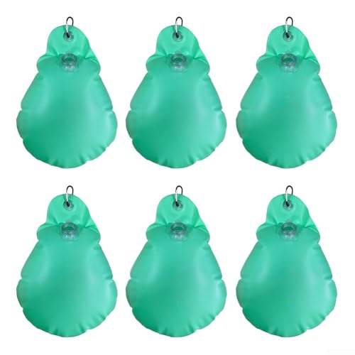 BildeeMait 6 Stück wandmontierte Schwimmbadabdeckungstaschen, reißfeste PVC-Wassergewichte für die Wintersaison, sichert Abdeckungen an Außenpools verschiedener Größen und Formen (grün) von BildeeMait