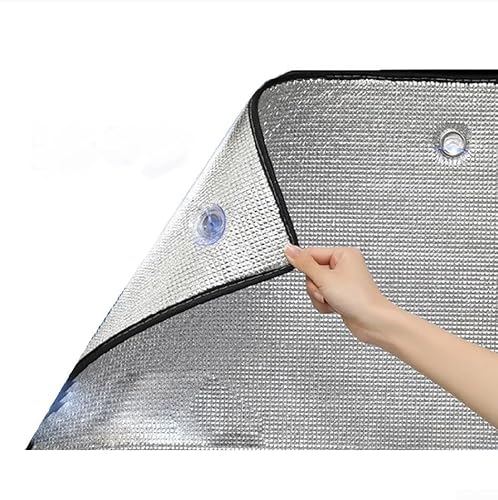 BildeeMait Doppelseitige Aluminiumisolierung, Fensterfolie, hitzeblockierende Fensterabdeckung mit 8 mm Perl-Baumwollschicht, energiesparende Fensterbehandlung (90 x 100 cm) von BildeeMait