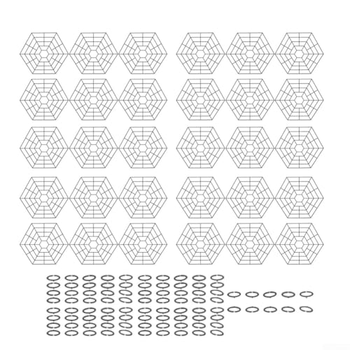 BildeeMait Teichschutznetz-Set, 27 cm, mit 30 sechseckigen Kunststoff-Schutznetzen und 90 Verbindungsstücken zum Schutz von Fischen und zur Vermeidung von Blättern oder Schmutz BildeeMait Teichschutznetz-Set, 27 cm, mit 30 sechseckigen Kunststoff-Schutznetzen und 90 Verbindungsstücken zum Schutz von Fischen und zur Vermeidung von Blättern oder Schmutz von BildeeMait