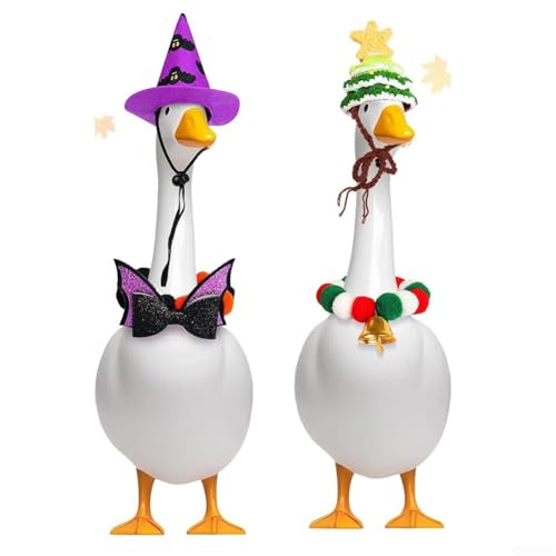 BildeeMait Veranda Gans Kostüm Set für 43.2 cm und 58.4 cm Gänse mit Halloween Lila Hexenhut Fledermaus Fliege für Zweijahreszeiten Outdoor Garten Dekorationen BildeeMait Veranda Gans Kostüm Set für 43.2 cm und 58.4 cm Gänse mit Halloween Lila Hexenhut Fledermaus Fliege für Zweijahreszeiten Outdoor Garten Dekorationen von BildeeMait