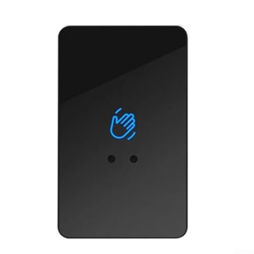 BildeeMait Wasserdichter Infrarot-Sensor-Ausgangstaste, berührungslose Steuertaste, Edelstahl-Türentriegelungstaste für Türzugangskontrolle (schwarz, 115 x 70 mm) von BildeeMait
