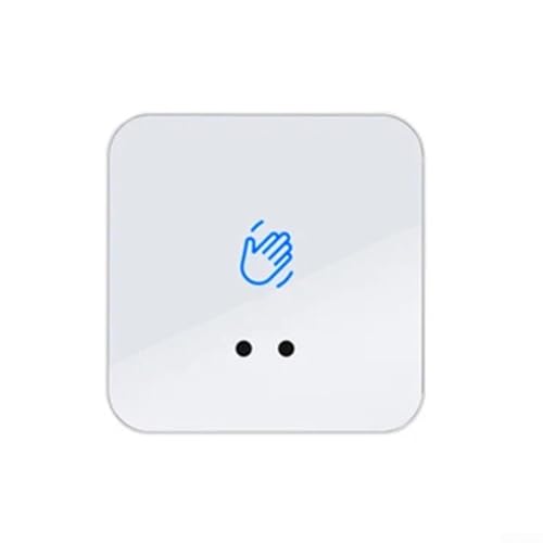 BildeeMait Wasserdichter Infrarot-Sensor-Ausgangstaste, berührungslose Steuertaste, Edelstahl-Türentriegelungstaste für Türzugangskontrolle (weiß, 86 x 86 mm) von BildeeMait