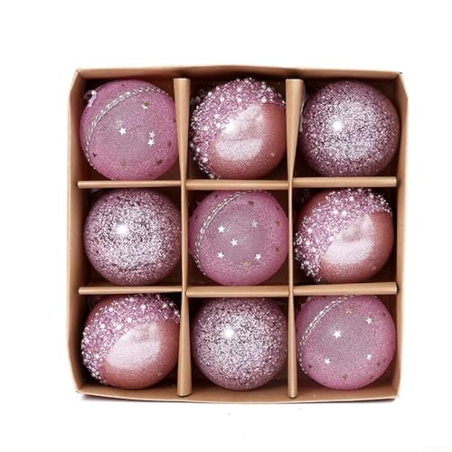 BildeeMait Weihnachtsbaumkugeln, Ornamente, bruchsicher, Weihnachtsbaumkugel aus Kunststoff, zum Aufhängen für Zuhause, Party, Hochzeit, Dekoration (Rosa) von BildeeMait