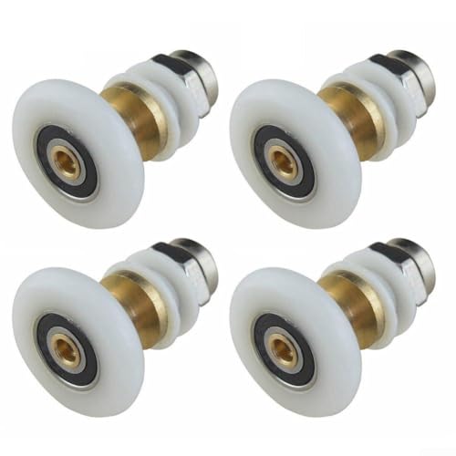 Effizientes Rollen für Duschtüren, 4 Stück, für reibungsloses Gleiten (25 mm) von BildeeMait