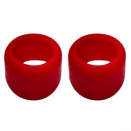 Gummi-Schutzstiefel für 1/4-Zoll-Sechskant-Schlagschrauberkopf, verhindert Verschleiß, kompatibel mit DeWalt und anderen Marken, 15 x 16 mm, Rot oder Rot + Schwarz, 2 oder 5 Stück (2 Stück) von BildeeMait