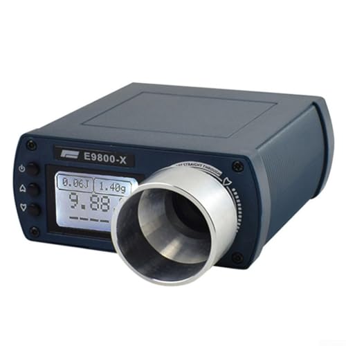 HighPower Geschwindigkeitstester Chronoskop mit HD-LCD-Bildschirm zur Messung von Schussgeschwindigkeit, Energie, Mündungsgeschwindigkeit und Entfernung mit Sensorkalibrierung (Marineblau) von BildeeMait