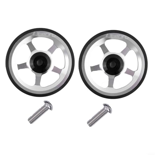 Hinterradträger aus Aluminiumlegierung, einfaches Rad für Brompton-Faltrad, M6-Schraube, CNC-gefräst AL7075, hohles Design zur Gewichtsreduzierung, 60 mm Durchmesser (rot) von BildeeMait