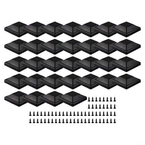 Holz-Zaunpfostenabdeckungen, 10,2 x 10,2 cm, wasserdicht, mit Schrauben für Deck und Zaunpfosten (32 Stück) von BildeeMait