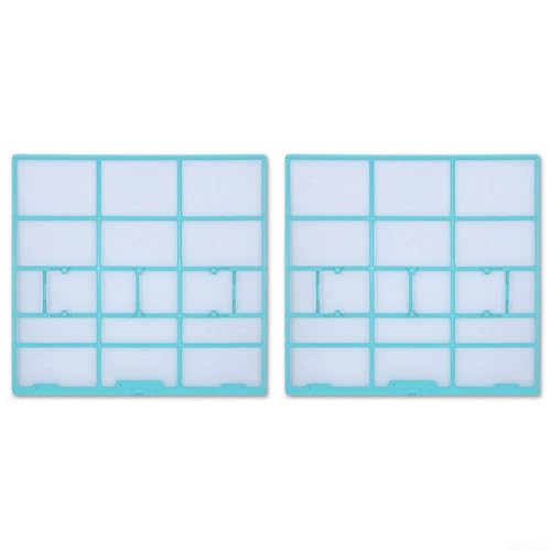 Klimaanlagen-Filterzubehör für Innengeräte, kompatibel mit Midea For Hualing, Kunststoff-Staubschutzgitter, 2er-Pack (29,7 x 28 cm) von BildeeMait