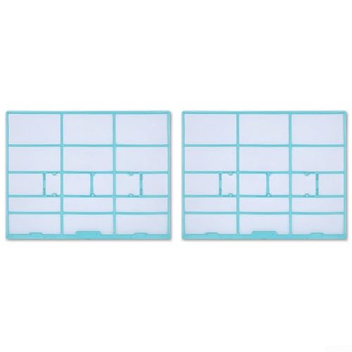 Klimaanlagen-Filterzubehör für Innengeräte, kompatibel mit Midea For Hualing, Kunststoff-Staubschutzgitter, 2er-Pack (37,7 x 29,4 cm) von BildeeMait