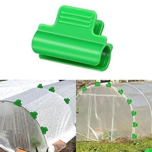 Kunststoff-Clips für Gewächshaus, 4050 Stück, zur Sicherung verschiedener Arten von Gartenabdeckungen (40 Stück, 8 mm) von BildeeMait