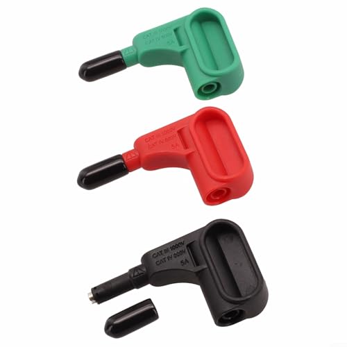 Magnetische Prüfspitzen mit 4 mm Bananenköpfen für Multimeter-Einsatz (rot + schwarz + grün) von BildeeMait