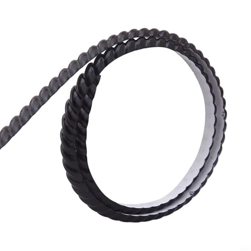 PVC Wandleisten für einfache Montage auf glatten Oberflächen, für Badezimmer, Küche und Wohnzimmer (schwarz) von BildeeMait