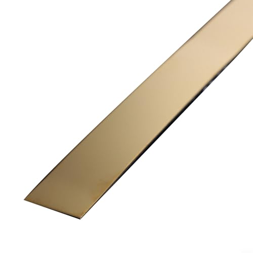 Peel and Stainless Steel Wall Trim Molding 16 4Ft x 0 20.3 cm, Metal Strip for Wall Corner and Edge Protection in Renovation Projects (Gold) von BildeeMait