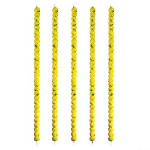 Ringelblumen-Girlande, Ringelblumen-Dekoration, Halloween, Hochzeit, Diwali-Festival-Dekoration, Frühlingsstrauch-Blumen, 5 Stück (32) von BildeeMait