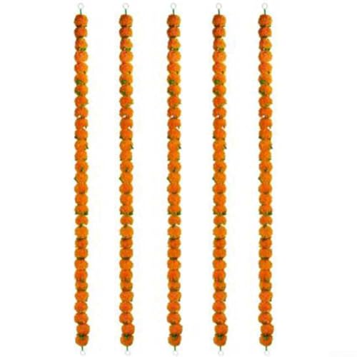 Ringelblumen-Girlande, Ringelblumen-Dekoration, Halloween, Hochzeit, Diwali-Festival-Dekorationsartikel, Frühlingsstrauch-Blumen (33) von BildeeMait