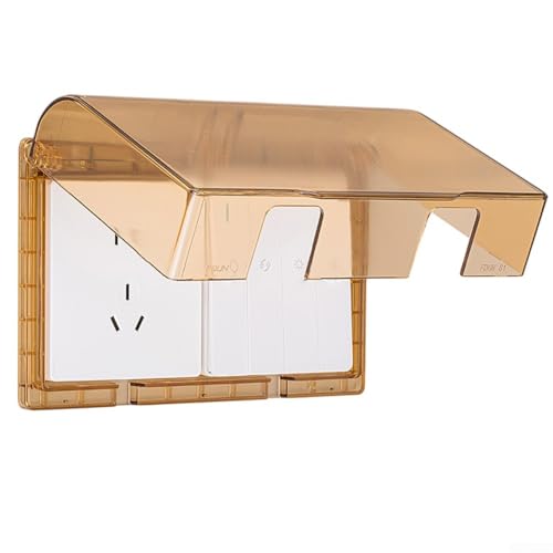 Robuste Wandsteckdosenabdeckung mit wasserdichtem Schutz gegen Wasser- und Dampfeinwirkung (gelb) von BildeeMait