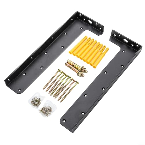 Robuste schwarze Dreieck-Halterung für schwebende TV-Ständer, Kommoden, nahtlose Optik, stabile Unterstützung (430 mm) von BildeeMait