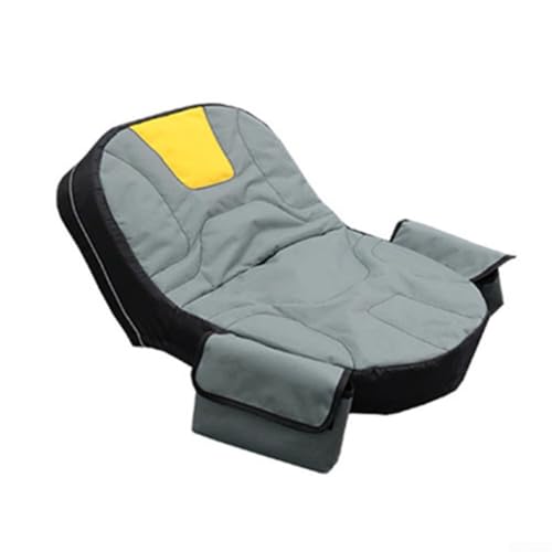 Schützende wasserdichte und staubdichte Sitzabdeckung für Rasenmäher und Outdoor-Traktoren, verstellbare Passform mit Gurten, Oxford-Konstruktion (Grau-Gelb) von BildeeMait