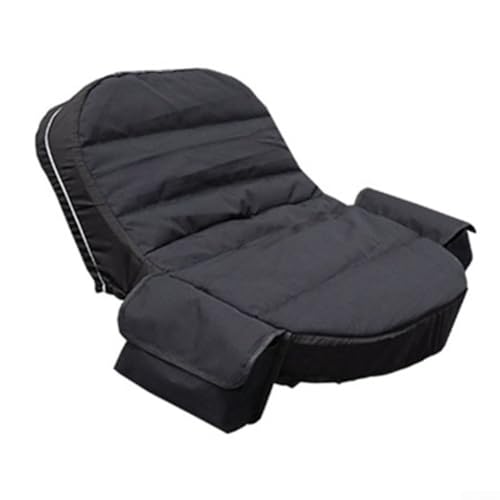 Schützende wasserdichte und staubdichte Sitzabdeckung für Rasenmäher und Outdoor-Traktoren, verstellbare Passform mit Gurten, Oxford-Konstruktion (Schwarz) von BildeeMait