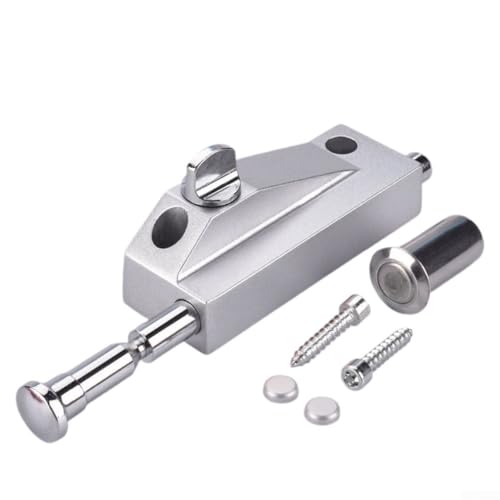 Solid Lock Tongue Floor Bolt Lock for Framed and Stainless Steel Doors, Zinc Alloy and Iron Construction with Spring Bolt Mechanism for Durable Security (Knob) von BildeeMait