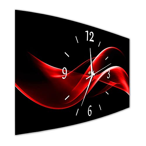 BM Funk Quarz Wanduhr Funkwanduhr Funkwanduhren Funkuhr Funkuhren kein Ticken lautlos geräuschlos leise modern ohne Tickgeräusche groÃŸ XXL Wohnzimmer Küche Digital Art Abstrakt 10098-1a WZ von Bilder-Manufaktur