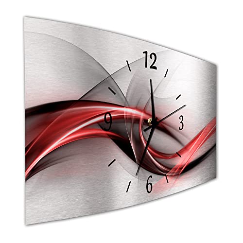 BM Funk Quarz Wanduhr Funkwanduhr Funkwanduhren Funkuhr Funkuhren kein Ticken lautlos geräuschlos leise modern ohne Tickgeräusche groÃŸ XXL Wohnzimmer Küche Digital Art Abstrakt 10126-1a SZ von Bilder-Manufaktur